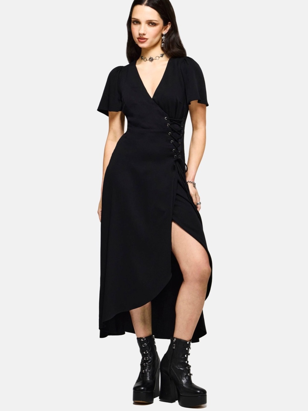 NWT Disturbia Sableine Wrap Midaxi Dress